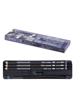 Estojo Desenho Nero Set C/7 Pçs 40008 Cretacolor